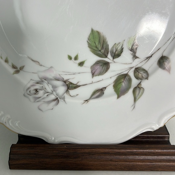 Mitterteich Bavaria Germany Mystic Rose 10” Dinner Plate w/Gold Trim VTG - Picture 3 of 7